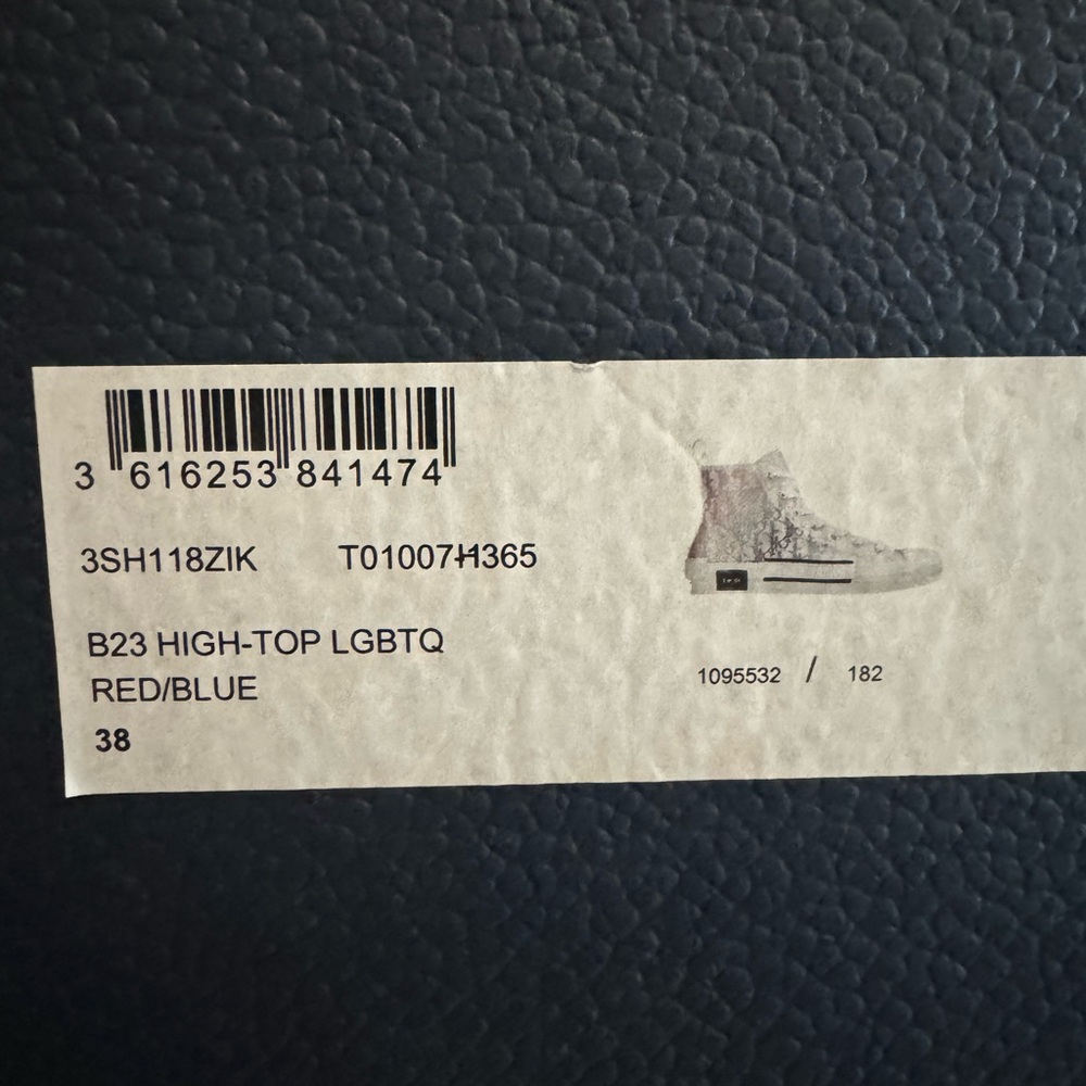 Dior B23 High-Top Sneakers in Red and Blue - Picture 2 of 11